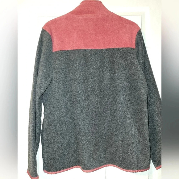 Simply Southern Pink Gray Medium Pile‎ Fleece Quarter Zip Pockets Size Medium - Picture 6 of 7